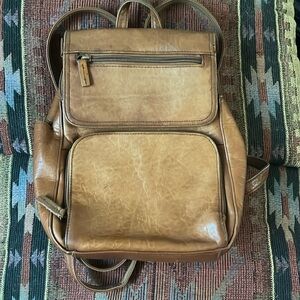 Brown Leather Hillard & Hanson Mini Backpack